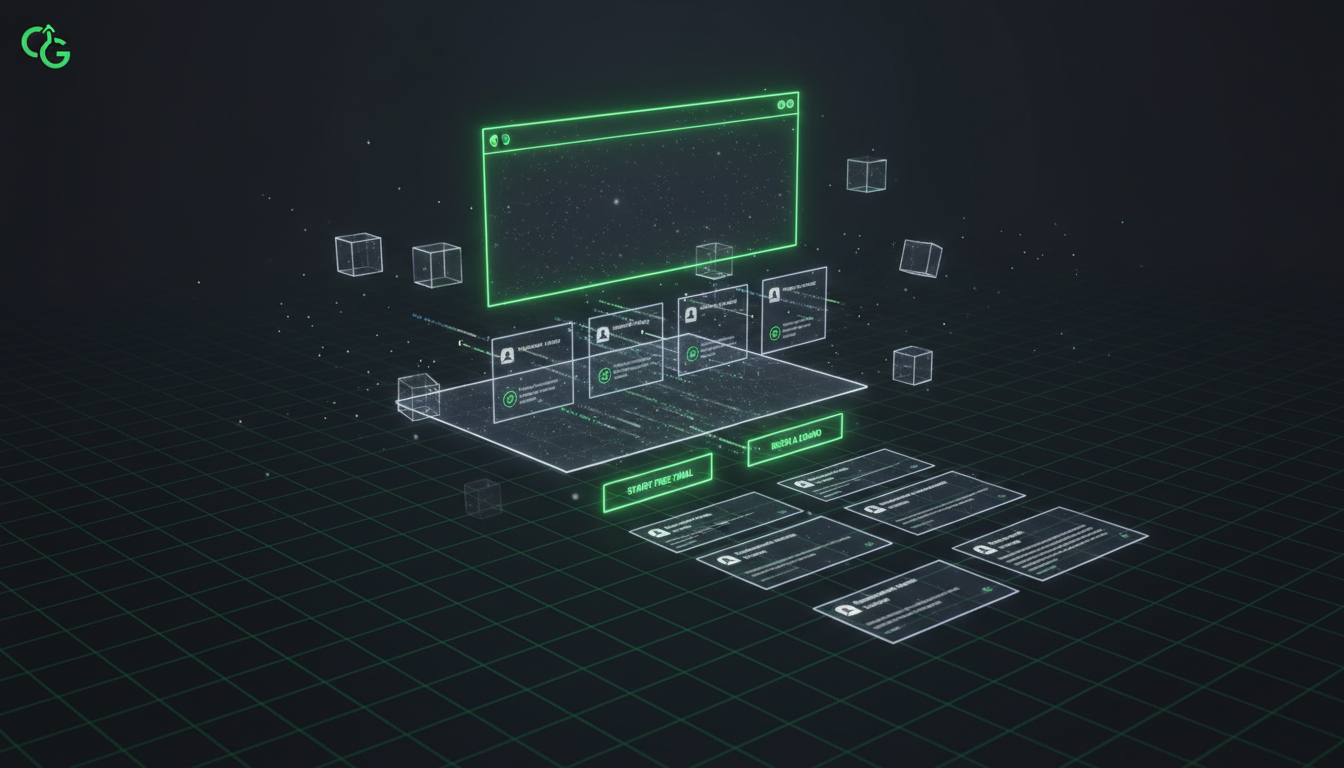 Launch high-converting landing pages AI Landing Page Generator assembling conversion-optimized wireframes with schema markup and CTA blocks