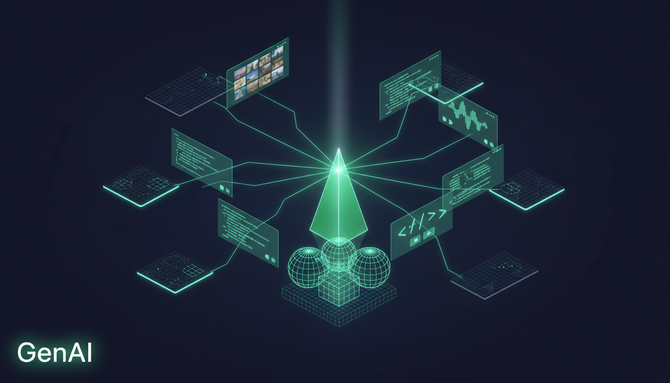 Generative AI (GenAI) - concept illustration