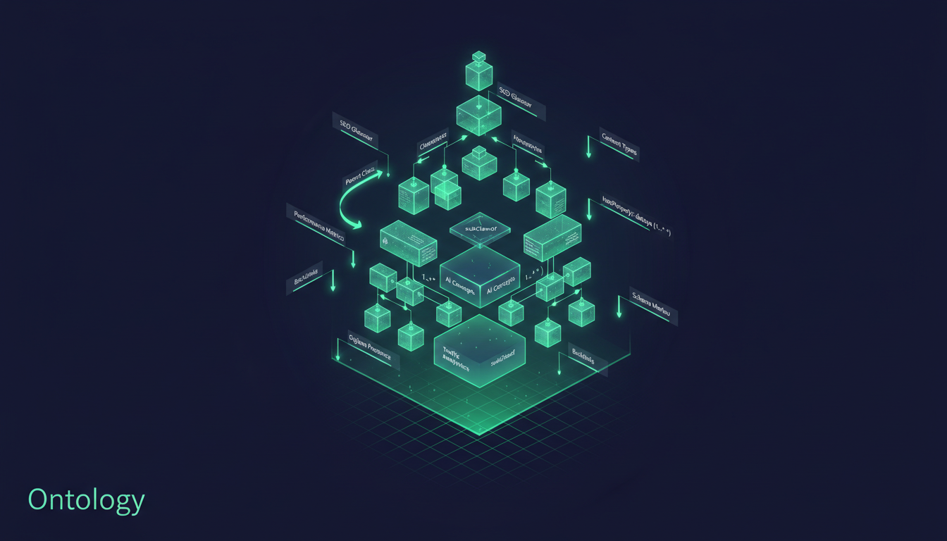 Ontology (Knowledge Graph) Ontology - visual concept illustration