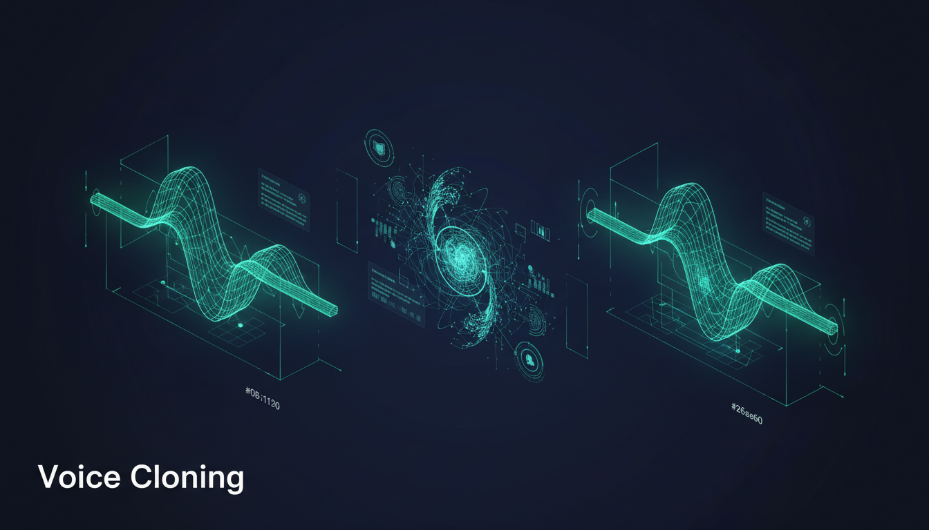Voice Cloning (Video AI) Voice Cloning - visual concept illustration