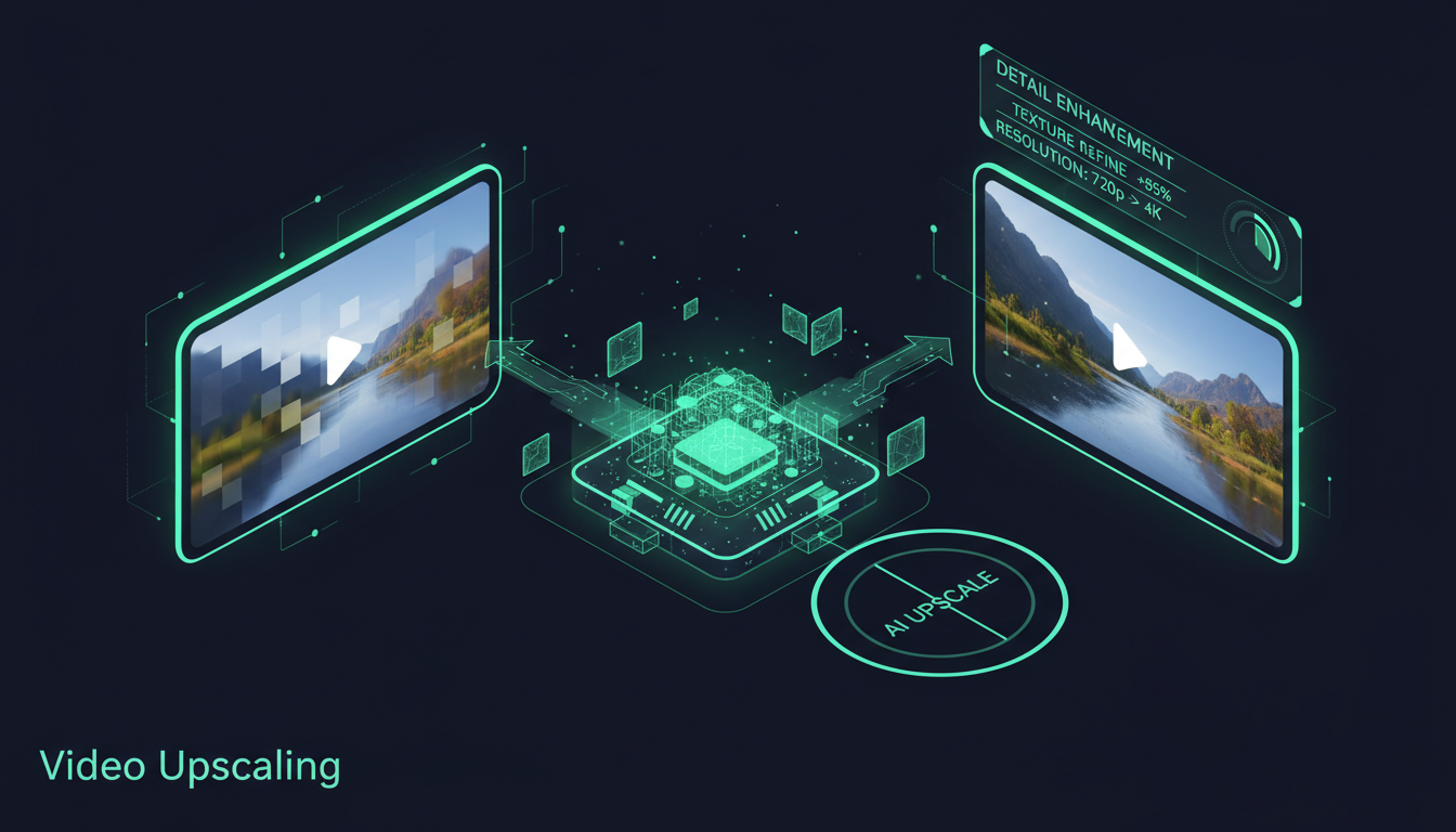 Video Upscaling (Video AI) Video Upscaling - visual concept illustration