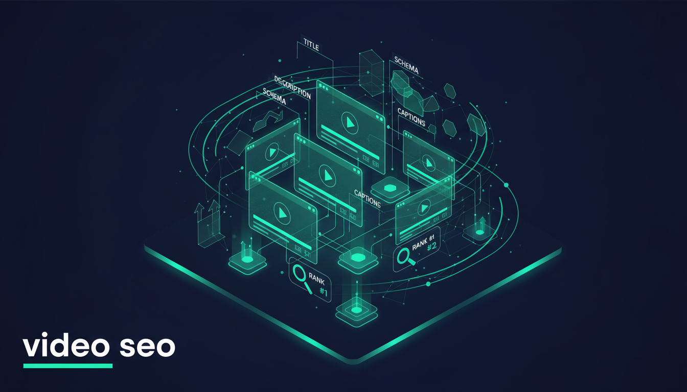 Video SEO (Video AI) Video SEO - visual concept illustration