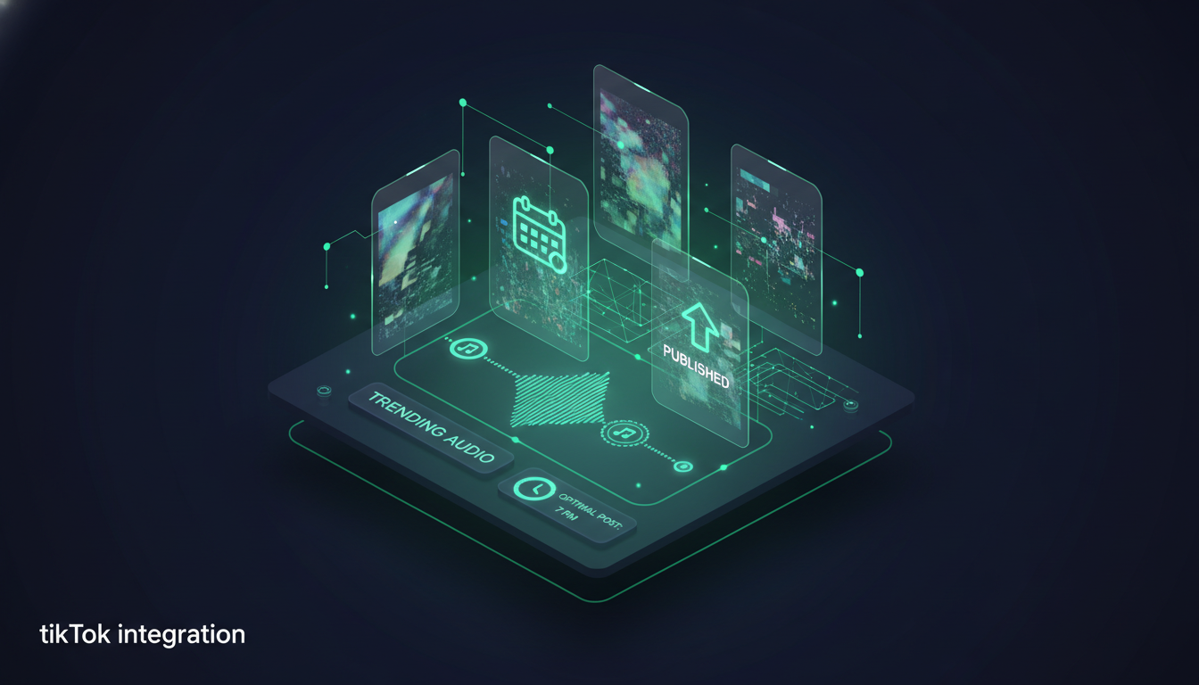 TikTok Integration (Video AI) TikTok Integration - visual concept illustration